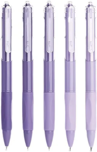 Vista 7 de MOZXIRZ 5 piezas de bolígrafos de tinta de gel, bolígrafos retráctiles, bolígrafos bonitos, punta de 0.5 mm, bolígrafo de tinta negra, bolígrafos