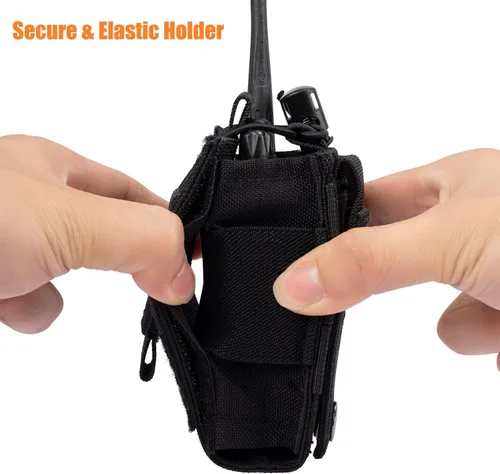 Vista 3 de Bolsa de radio ajustable MOLLE Soporte de radio para cinturón táctico de dos vías Funda de radio Walkie Talkies caso Rifle Mag Carrier 0.219 in
