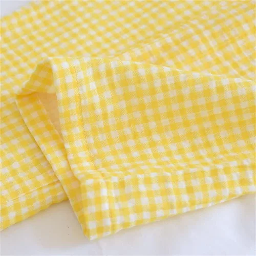 Vista 7 de Shanghai Story Camisón de algodón para parejas Ropa de dormir de manga larga Ropa de dormir Casual Check Print PJS