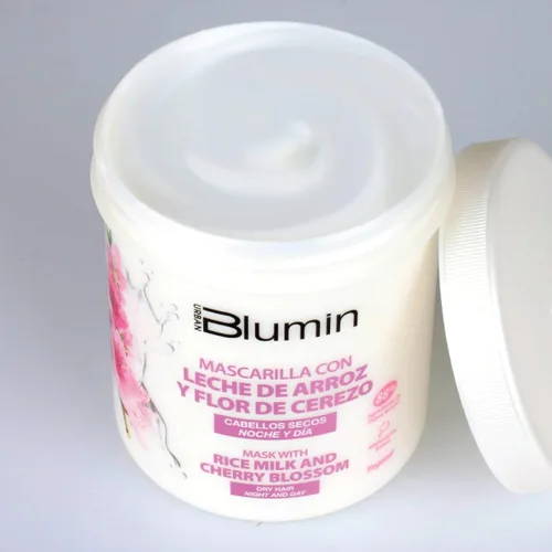 Vista 5 de Blumin -Champú (33.8 fl oz) y Mascarilla (23.7 fl oz) Leche de Arroz y Flor de Cerezo
