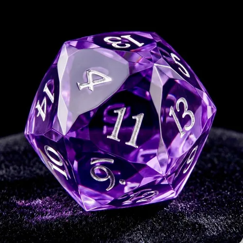 Vista 12 de Dados multifacéticos DND D20 individuales de resina con borde afilado de 20 caras D&D, poliédricos hechos a mano de 0.866 in para Calabozos