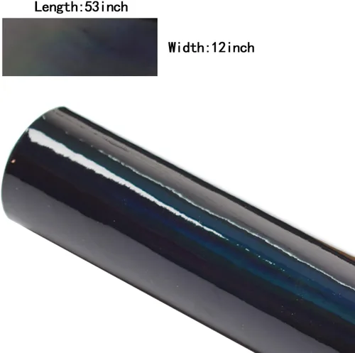 Vista 4 de HGUAN Tela de vinilo holográfica de 12 x 53 pulgadas, 1 rollo de hojas de piel sintética son adecuadas para lazos, aretes de cuero y otros artículos