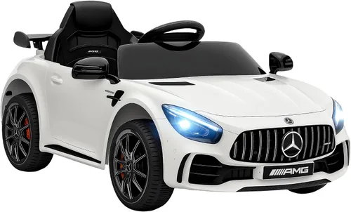 Vista 10 de Qaba Mercedes-Benz AMG GTR - Coche con licencia de 12 V para niños Negro
