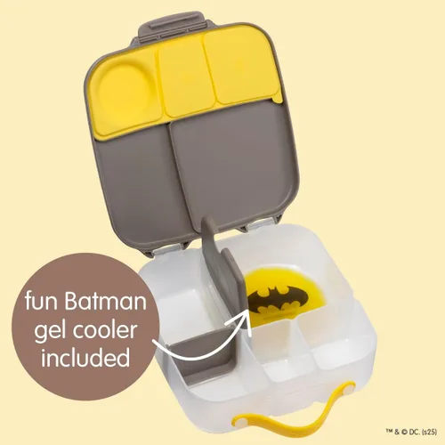 Vista 3 de Bbox - Lonchera Bento Jumbo Batman Lonchera para niños y adultos, 4 compartimentos, a prueba de fugas, apta para lavavajillas, sin BPA, sin PFAS
