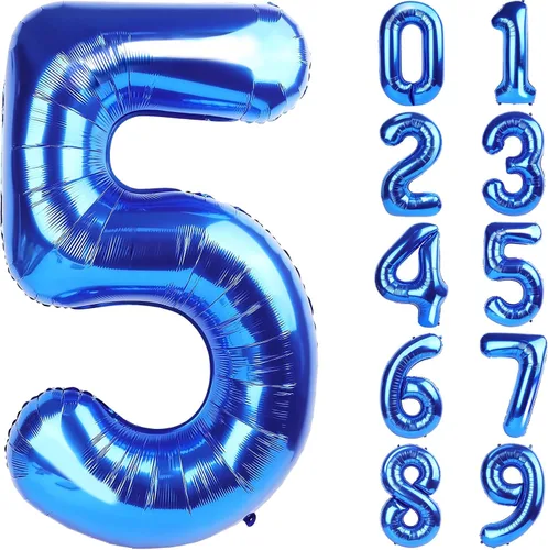 Vista 148 de Globos gigantes de números negros de 40 pulgadas, globos de aluminio de Mylar con helio para cumpleaños, globo número 0 para decoración de fiestas
