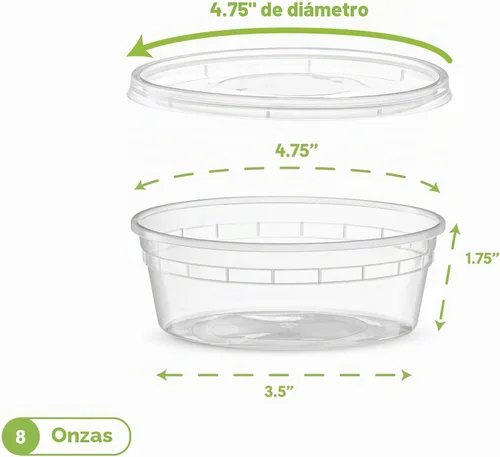 Vista 7 de 8 onzas – 24 juegos de recipientes de plástico para almacenamiento de alimentos con tapas flexibles herméticas para microondas, sin fugas, lavables