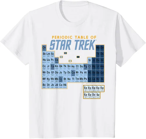 Vista 17 de Star Trek Camiseta de mesa periódica de la serie original, Negro, S
