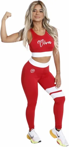 Vista 3 de Conjuntos de entrenamiento para mujer, 2 piezas, sin costuras, para yoga, gimnasio, ropa deportiva, leggings de cintura alta, brasier deportivo