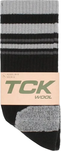 Vista 14 de TCK Calcetines de lana merino para hombres y mujeres para senderismo, caza, ciclismo de montaña, longitud de la tripulación para botas