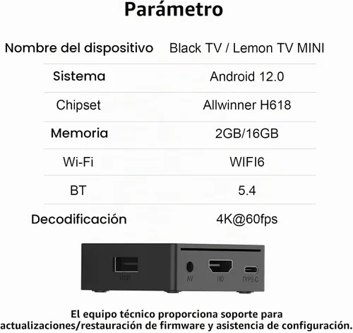 Vista 7 de BOXPUT Mini reproductor multimedia 4K con WiFi 6 BT y reproducción USB