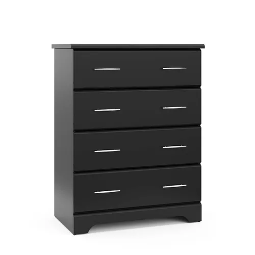 Vista 13 de Storkcraft Brookside Cómoda de 2 cajones con cambiador encima (negro) – Certificado Gold GREENGUARD, cómoda de cajones y cubos fácil de combinar