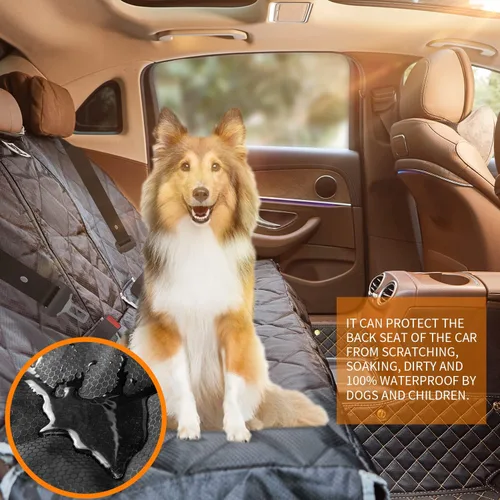Vista 6 de BRONZEMAN Funda Protectora de Asiento de Banco de Coche 100% Impermeable - Fuerte y Duradera, Resistente y Antideslizante Funda para Asiento Trasero