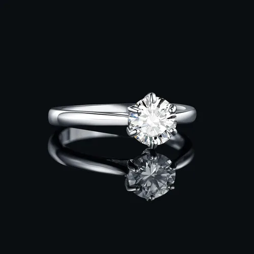 Vista 3 de JewelryPalace Classic 1-3ct Round Cut Cubic Zirconia Solitaire Engagement Rings for Women, 14K White Yellow Rose Gold Plated 925 Sterling Silver