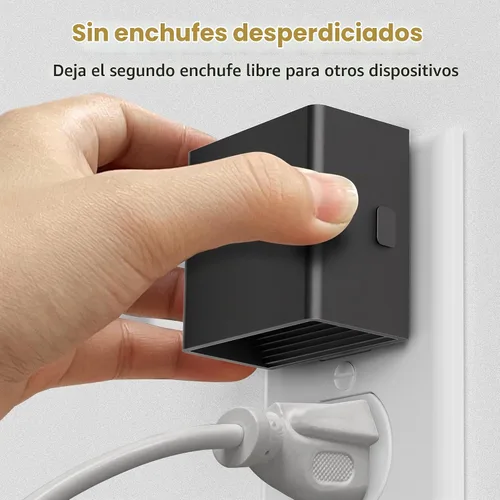 Vista 6 de DORESshop Luces nocturnas que se enchufan a la pared, [paquete de 2] luz Cubierta negra