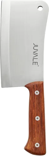Vista 7 de cuchillo de carnicero/picador muy resistente de acero inoxidable - mango de madera sólida - calidad profesional - uso en el hogar y restaurante - 8