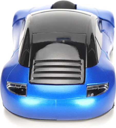 Vista 4 de Ratón de coche de 2.4 GHz, ratón óptico ergonómico con forma de automóvil deportivo 3D con receptor USB, mouse de computadora de 1600 DPI con luz