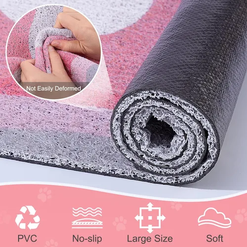 Vista 6 de Unicorn Catcher Alfombrilla de arena para gatos, alfombrilla grande antideslizante para arena para gatos, tapete suave para arena para gatos, tapete