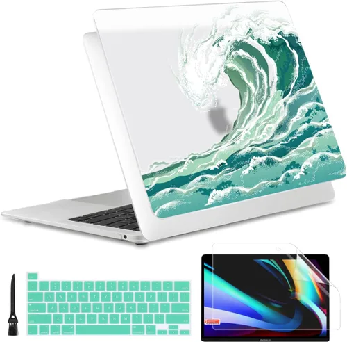 Vista 9 de Batianda Funda diseñada para el nuevo MacBook Pro M2 de 13 pulgadas, modelo A2338, versión 2022, carcasa protectora rígida ultrafina, antisucia
