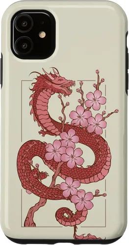 Vista 8 de iPhone 16 Japanese Dragon in Cherry Blossom Case