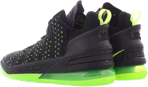 Vista 2 de Nike Tenis de baloncesto Lebron 18 para hombre, NegroVerde Eléctrico-Negro