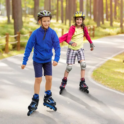 Vista 7 de MammyGol Adjustable Inline Skates for Kids Boys Girls Youth Beginner with Light up Wheels Ages 4-16