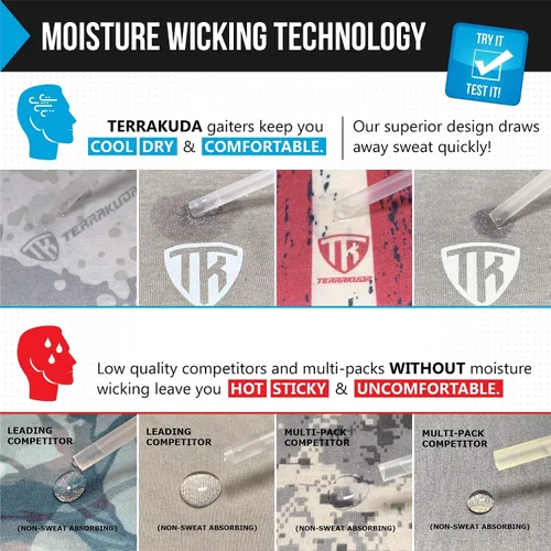 Vista 5 de Terra Kuda - Funda multiuso para cara y cuello antideslizante ligera transpirable para protección del sol y polvo balaclava