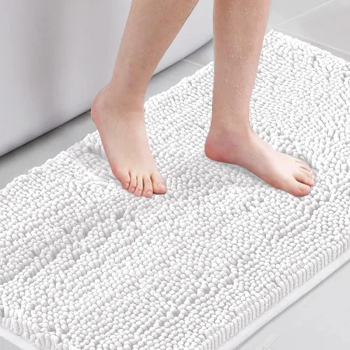 Vista 9 de H.VERSAILTEX Alfombra de Baño Alfombra de Baño Alfombras de Baño para Baño Antideslizante Alfombras de Baño Extra Gruesa de Chenilla Alfombra 17" x