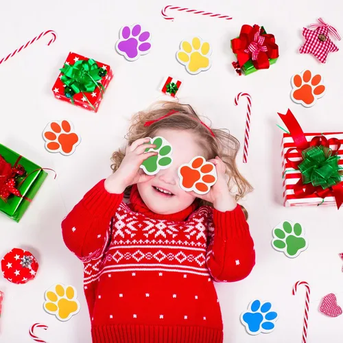 Vista 6 de Chinco 24 Pcs Dog Party Favors Dog Notebook Paw Print Note Puppy Paw Pads Colorful Notepads Gift Filled for Animal Lovers Kids School Classroom