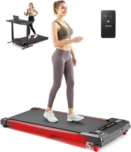 Vista 10 de Walking Pad, Anylife Incline Walking Pads Under Desk 330lb Capacity, 2.5HP Portable Treadmills for Home, Compact Treadmill Small Running Pad with
