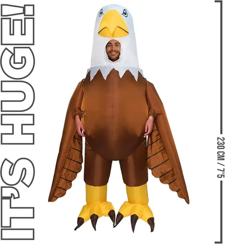 Vista 5 de Morph Disfraz inflable de águila para adultos disfraz de Halloween para adultos