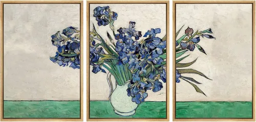 Vista 35 de wall26 Lienzo enmarcado para pared, juego de arte con flores de almendra de Vincent Van Gogh, naturaleza, ilustraciones de área silvestre, bellas