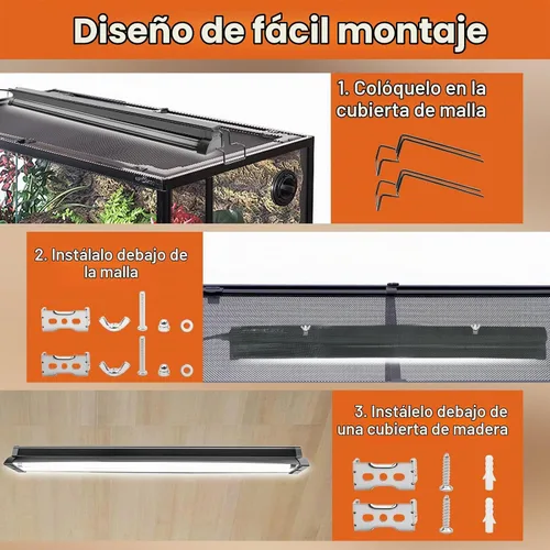 Vista 5 de MIXJOY T5 HO UVB Kit de luz de reptil, 22 pulgadas, 24 W, 10.0 bombilla