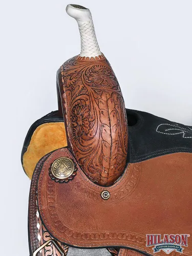 Vista 6 de HILASON Dark Brown Western Barrel Racing Saddle Trail