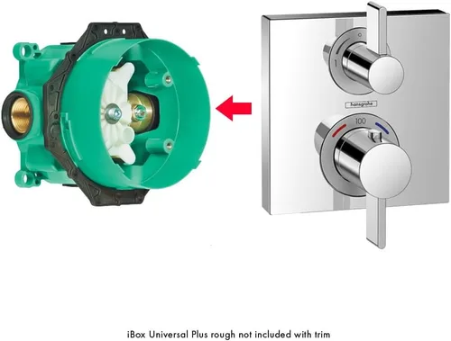 Vista 4 de Hansgrohe Rough, iBox Universal Plus con paradas de servicio, ¾", 01850181