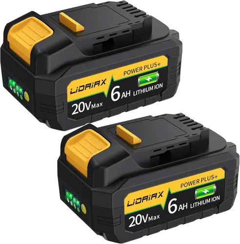 Vista 8 de Batería de repuesto de capacidad real compatible con la herramienta Dewalt 20V Max, celdas de iones de litio de grado automotriz, funda ignífuga