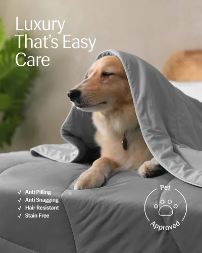 Vista 7 de REST Compre 2 OBTENGA 35 por ciento de descuento: Evercool Comforter Plus 3PC Starter Sheet Bundle, en gris claro, tamaño King