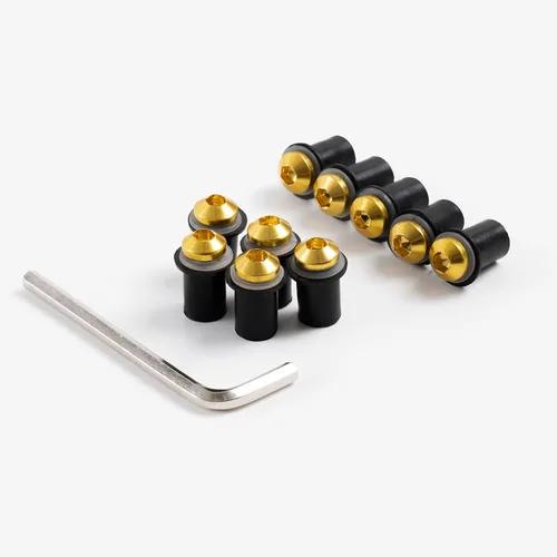 Vista 9 de FLPRO - Kit de tornillos universales para motocicleta, kit de tornillos de carenado, kit de pernos de aluminio CNC para Honda/Yamaha/Kawasaki/Suzuki