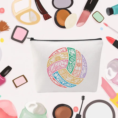 Vista 7 de MNIGIU Regalos para amantes del voleibol, bolsa de maquillaje y regalo para amantes del baile callejero, VOLLEYBALL