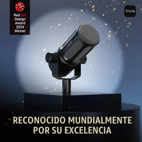 Vista 2 de FIFINE AmpliTank TANK1 XLR Micrófono dinámico para grabación vocal Podcast