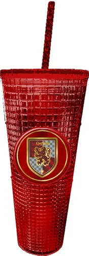 Vista 28 de Spoontiques Vaso de diamante festivo, 20 onzas - Vaso texturizado con pajita, aislamiento de doble pared, sin BPA - Una historia de Navidad