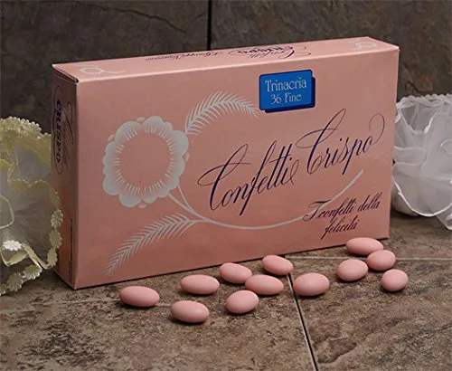 Vista 2 de Confeti rosa fino Trinacria - Almendras de Jordania importadas de Italia - 1 kilo (35.27 oz)