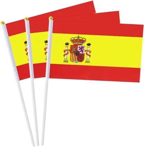 Vista 11 de Bandera de Bélgica, pequeña bandera de Bélgica en palo, ideal para fiestas, desfiles, eventos deportivos, decoraciones de festivales patrióticos