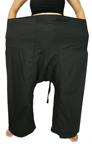 Vista 3 de Lovely Creations Pantalones de pescador tailandés de talla jumbo para hombre y mujer, pierna salvaje, holgados, para yoga, casual, cintura 60