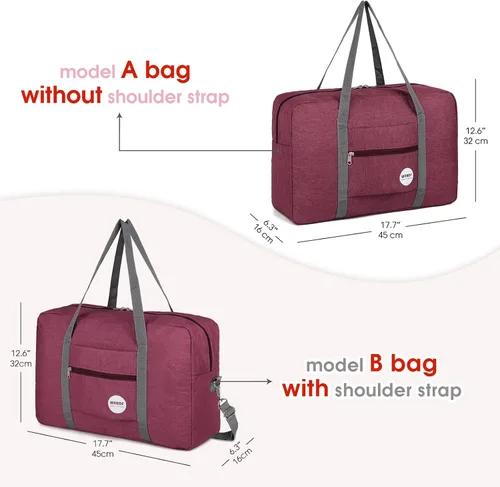 Vista 3 de For Spirit Airlines - Bolsa de viaje para artículos personales de 18 x 14 x 8 pulgadas, plegable, para debajo del asiento, equipaje de mano