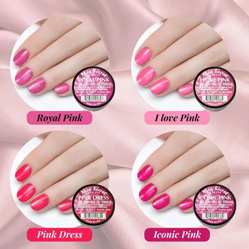 Vista 3 de Mia Secret - Colección de polvo acrílico para uñas, polímero Marry ME, 6 piezas