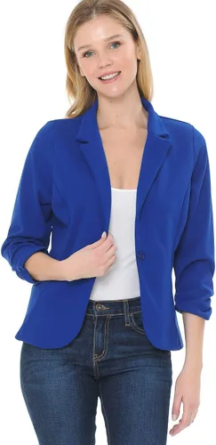 Vista 3 de MINEFREE Chaqueta de punto para mujer, ligera, informal, de manga 34 (S-3XL)