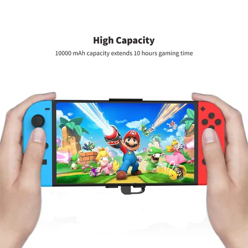 Vista 4 de Portable Power Bank Compatible for Nintendo Switch, 10000mAh 5V3A Flash Rechargeable Extended Battery Backup Charger Case for Smartphone and Switch