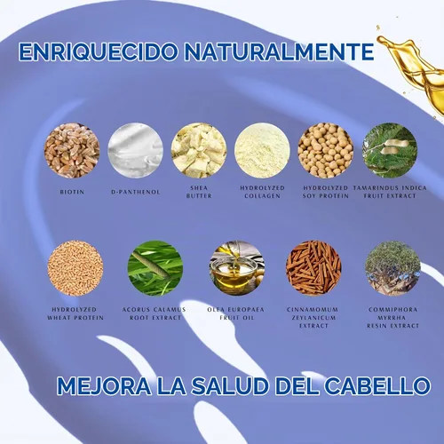 Vista 4 de KERAZON - Máscara de cabello brasileño rubio BTX con efecto platino y cabello plateado que proporciona suavidad, hidratación profunda, antilatón
