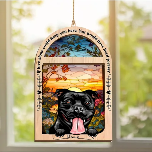 Vista 108 de LOVELYPOD Adorno de Navidad personalizado de sabueso afgano, atrapasoles con nombre, regalos de pérdida de mascotas, regalos para amantes
