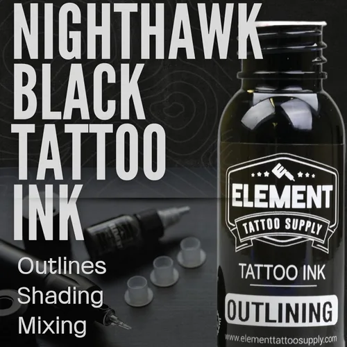 Vista 5 de Element Tattoo Supply - Tinta negra para tatuaje, 8 onzas, tinta negra Negro